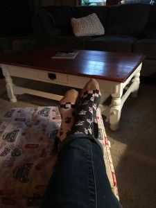 Feet up, Monday, 4:33pm.